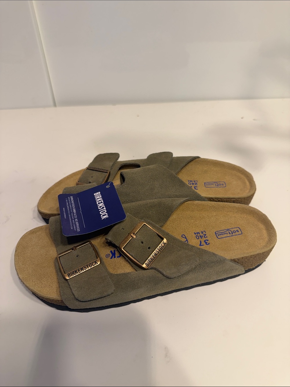 New Birkenstock Arizona Suede Sandals 6-6.5